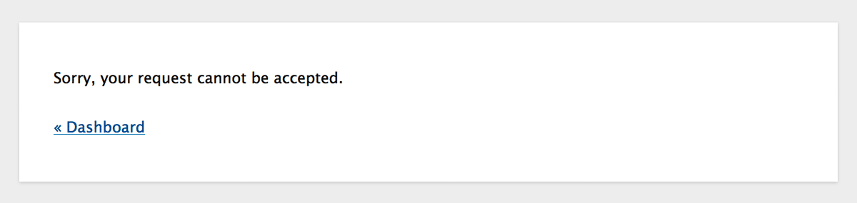 Blocking message Blocking message