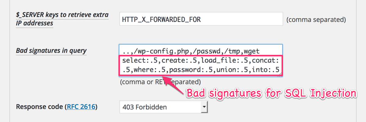 Bad signature in query Bad signature in query