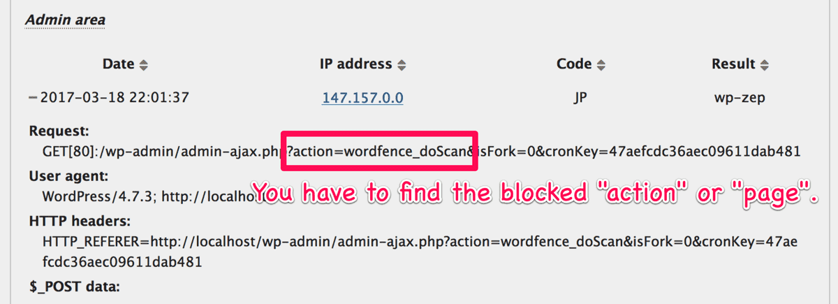 Blocked request in logs Blocked request in logs