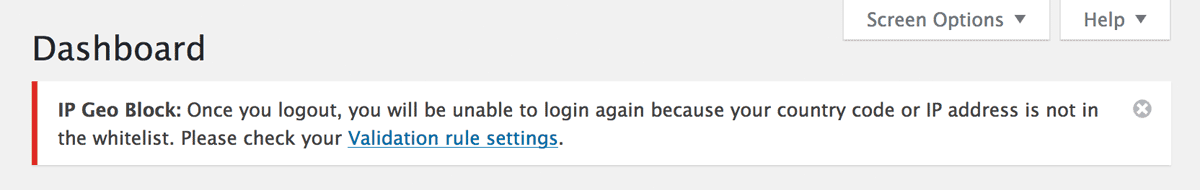 Check your validation rule settings Check your validation rule settings