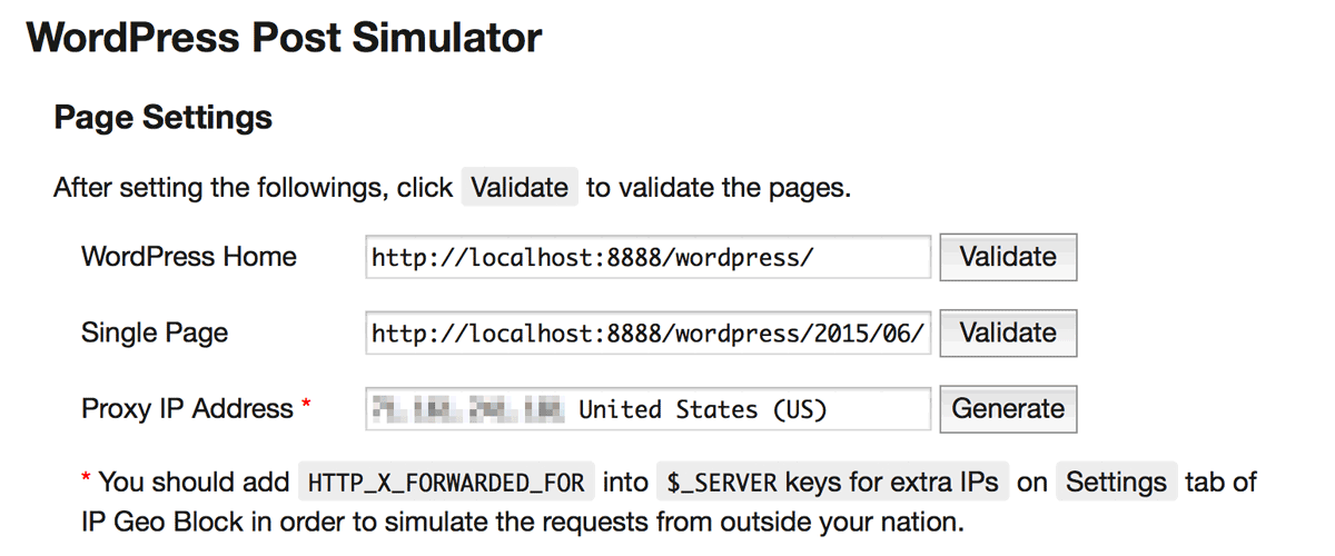 WordPress post simulator WordPress post simulator