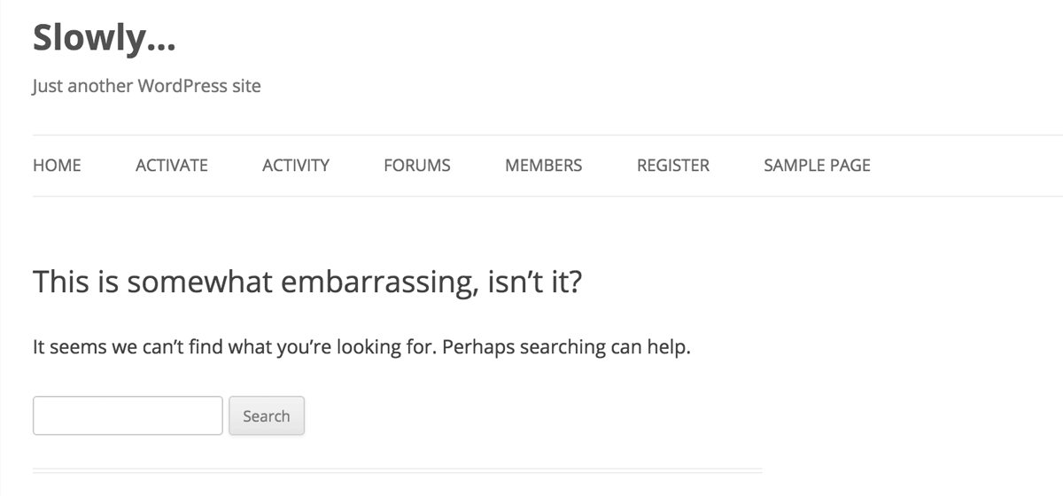 404 error page