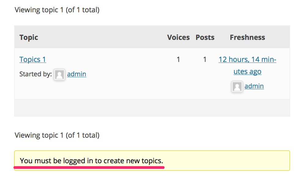 bbPress forum