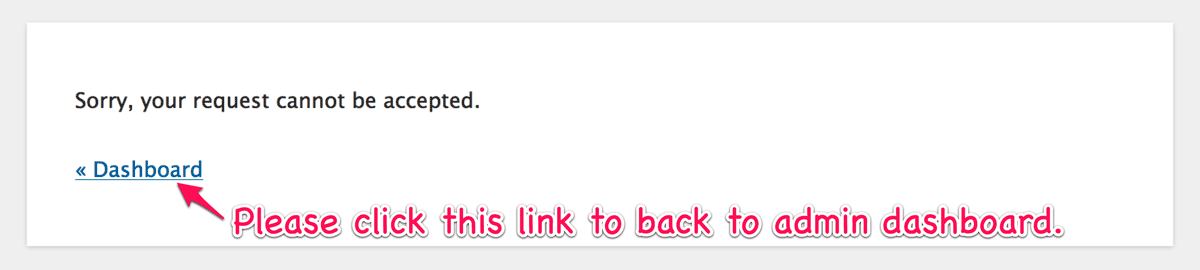 Blocking message Blocking message