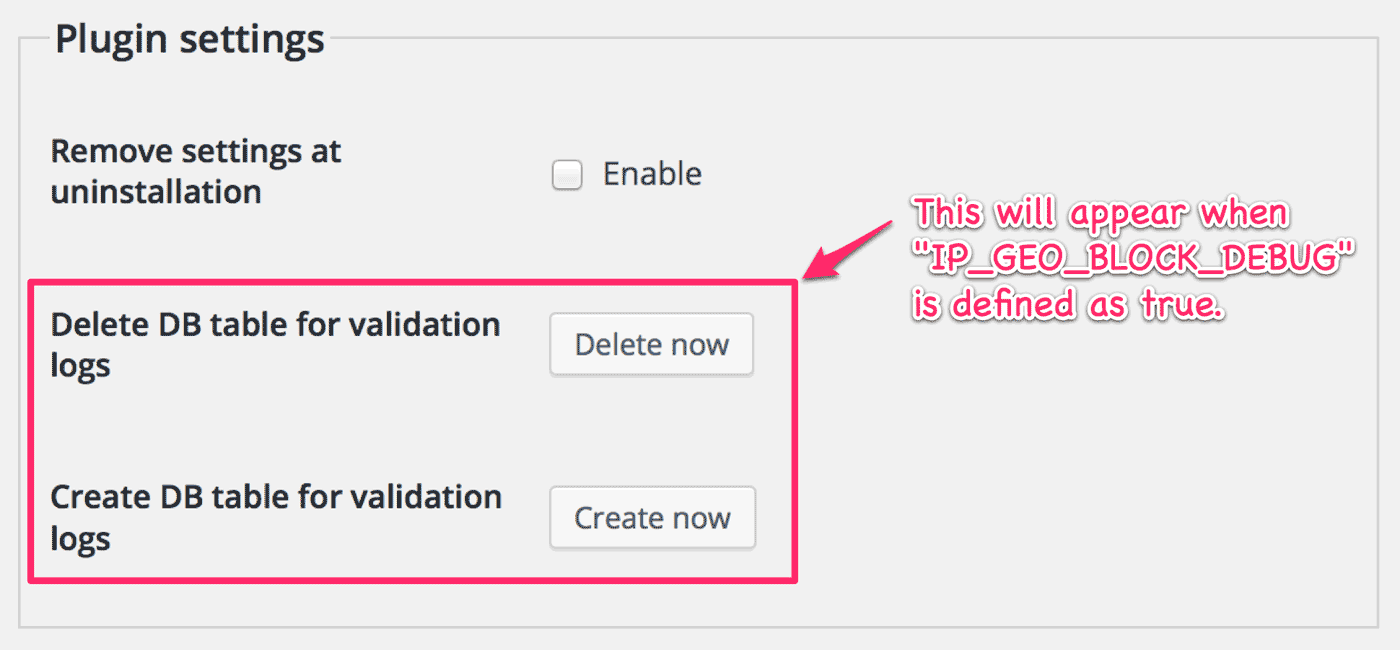 Plugin settings Plugin settings